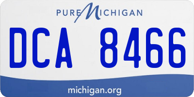 MI license plate DCA8466