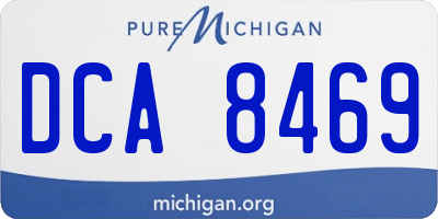 MI license plate DCA8469