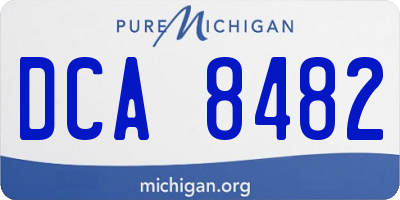 MI license plate DCA8482