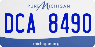 MI license plate DCA8490
