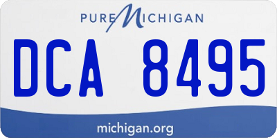 MI license plate DCA8495