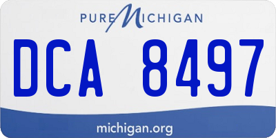 MI license plate DCA8497