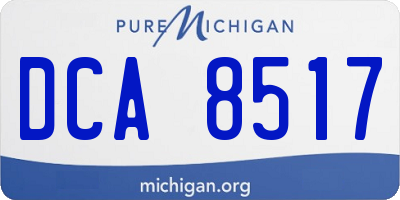 MI license plate DCA8517