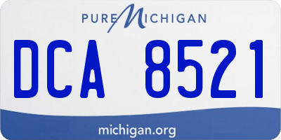 MI license plate DCA8521