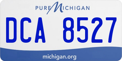 MI license plate DCA8527
