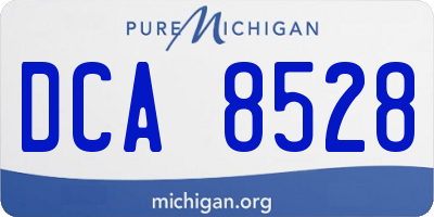 MI license plate DCA8528