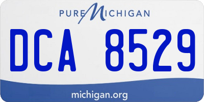 MI license plate DCA8529