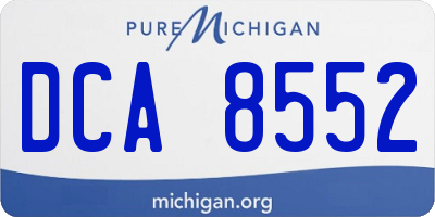 MI license plate DCA8552