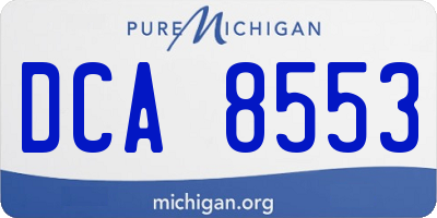 MI license plate DCA8553