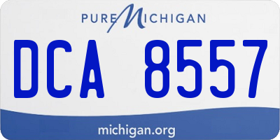MI license plate DCA8557