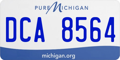 MI license plate DCA8564
