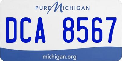 MI license plate DCA8567