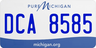 MI license plate DCA8585