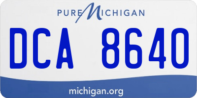 MI license plate DCA8640