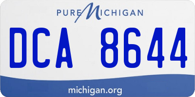 MI license plate DCA8644