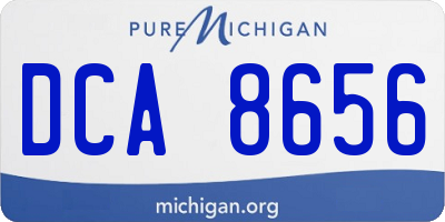 MI license plate DCA8656