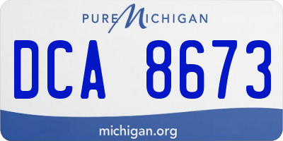 MI license plate DCA8673