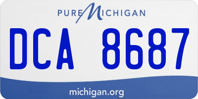 MI license plate DCA8687