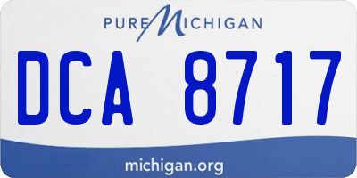 MI license plate DCA8717