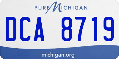 MI license plate DCA8719