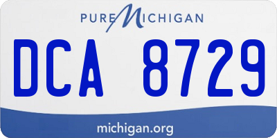 MI license plate DCA8729