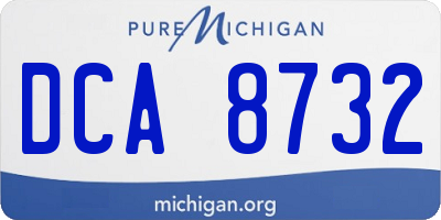 MI license plate DCA8732
