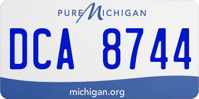 MI license plate DCA8744