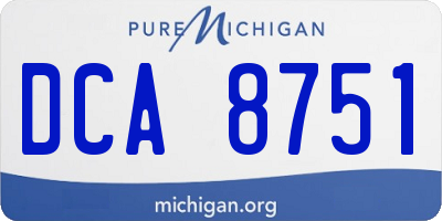 MI license plate DCA8751