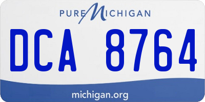 MI license plate DCA8764
