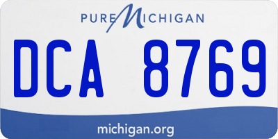 MI license plate DCA8769
