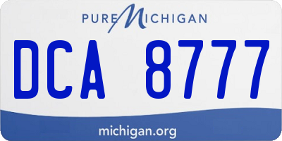 MI license plate DCA8777
