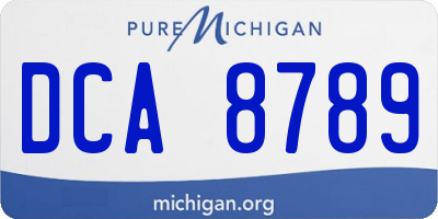 MI license plate DCA8789