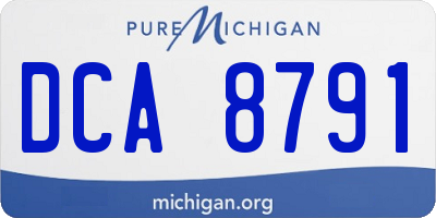 MI license plate DCA8791