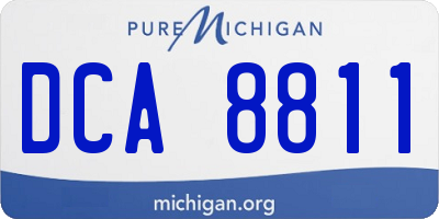 MI license plate DCA8811