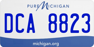 MI license plate DCA8823