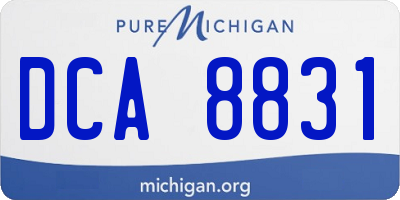 MI license plate DCA8831