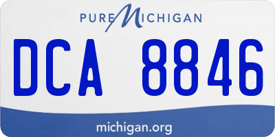 MI license plate DCA8846