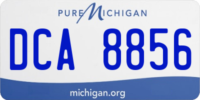 MI license plate DCA8856