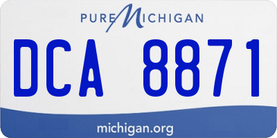 MI license plate DCA8871