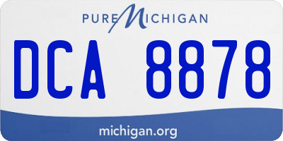 MI license plate DCA8878