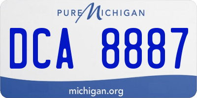 MI license plate DCA8887