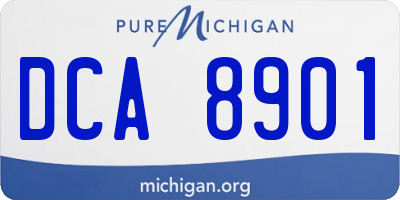 MI license plate DCA8901