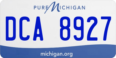 MI license plate DCA8927
