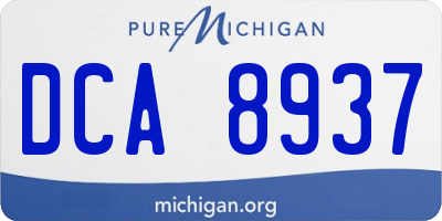 MI license plate DCA8937