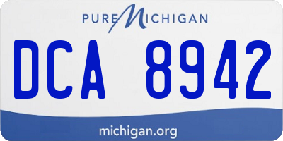 MI license plate DCA8942