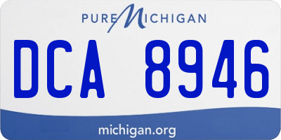 MI license plate DCA8946