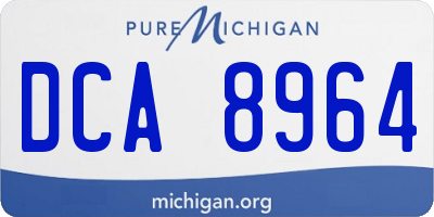 MI license plate DCA8964