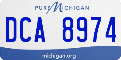 MI license plate DCA8974