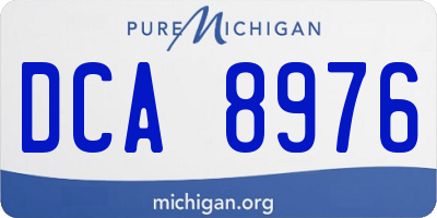 MI license plate DCA8976