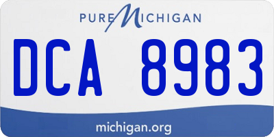 MI license plate DCA8983